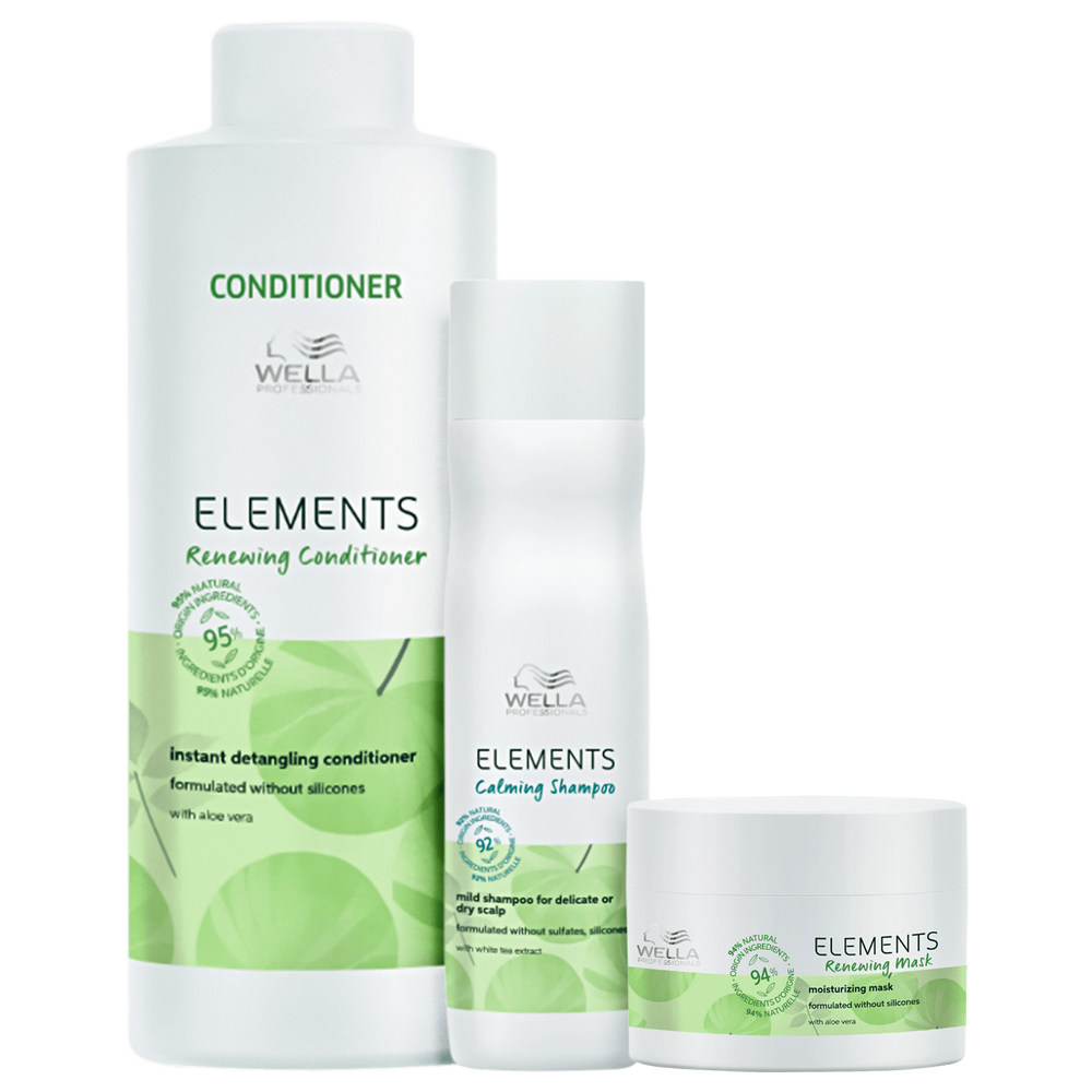 Kit Wella Professionals Elements Calming + Renewing Trio Salon (3 Produtos)