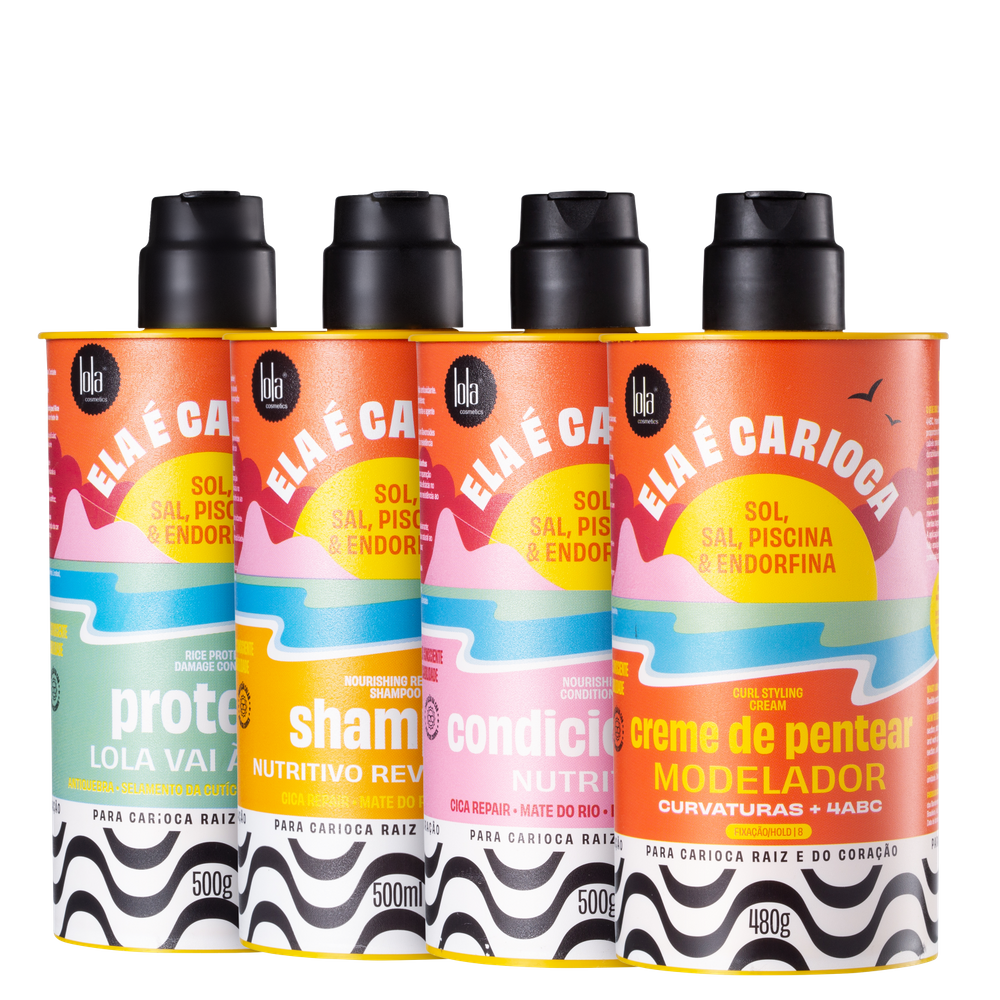 Kit Lola Cosmetics Ela é Carioca Sol, Sal, Piscina & Endorfina Curvaturas + 4ABC (4 Produtos)
