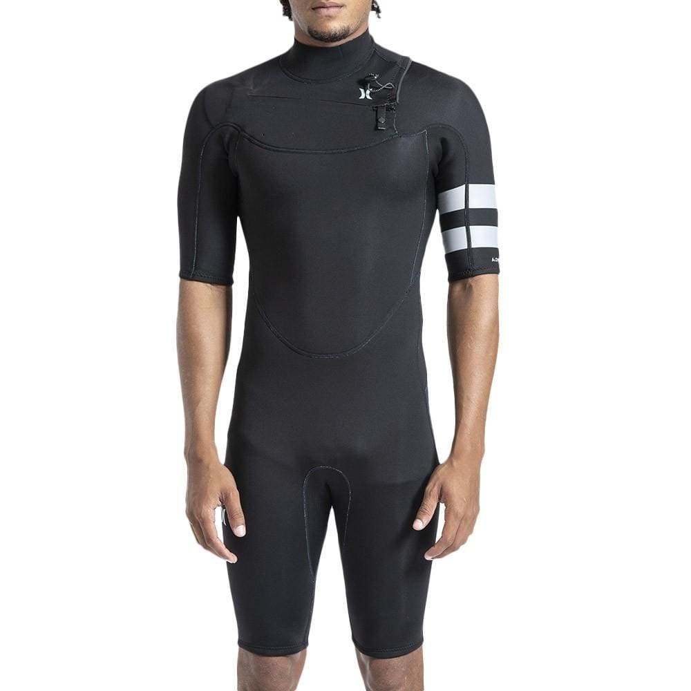 Short John Hurley Manga Curta Advant 2/2mm Springsuit Preto