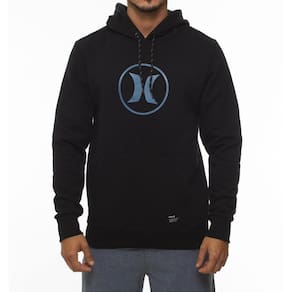 Moletom Hurley Canguru Circle Icon WT23 Masculino Preto