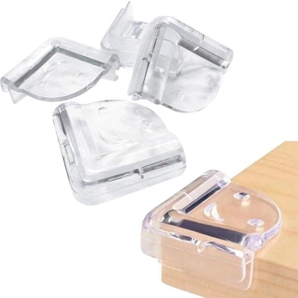 Kit 10 Protetor de Quina Bebê Parede Mesa Cantoneira Silicone Atacado