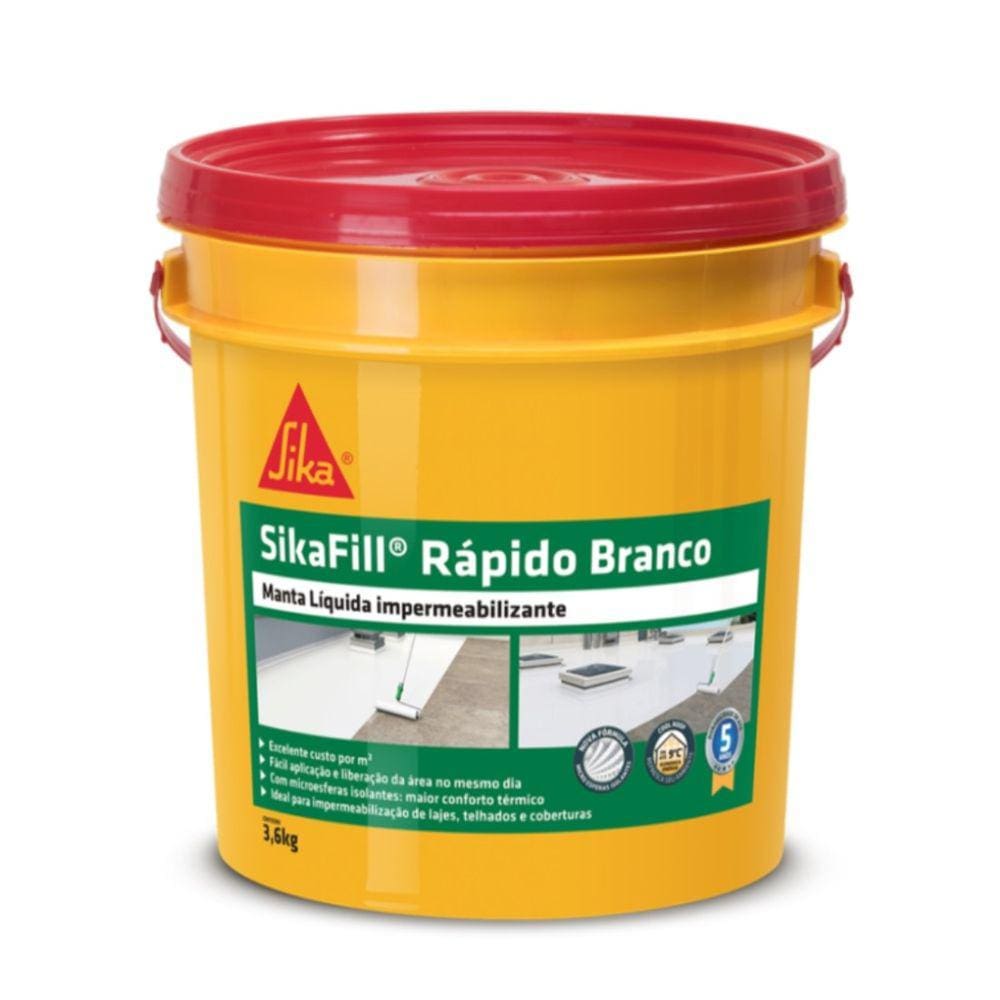 Impermeabilizante Sika Fill Rápido 3,6kg Branco