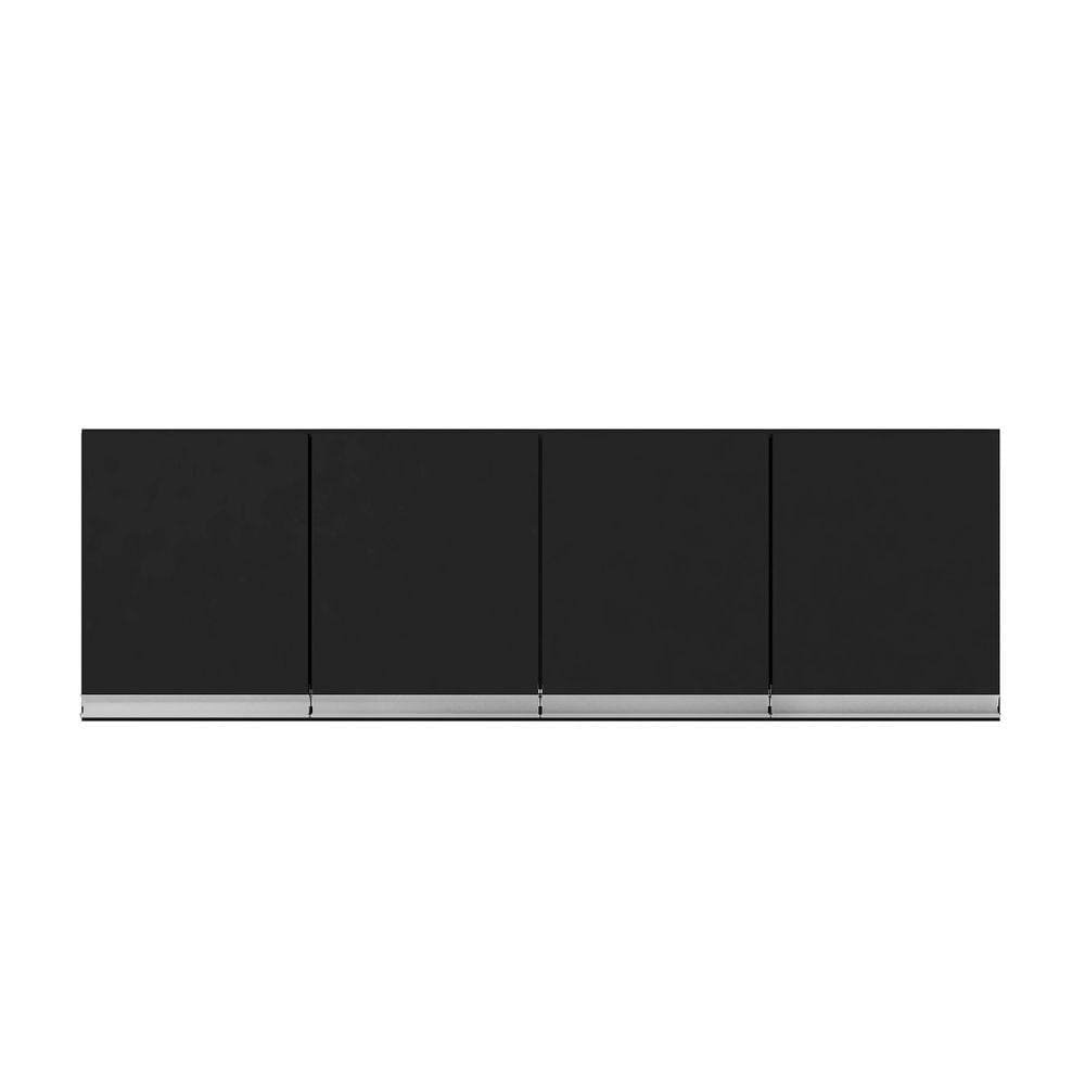 Armário de Cozinha Aéreo Andréia 150cm Preto - AJL Móveis