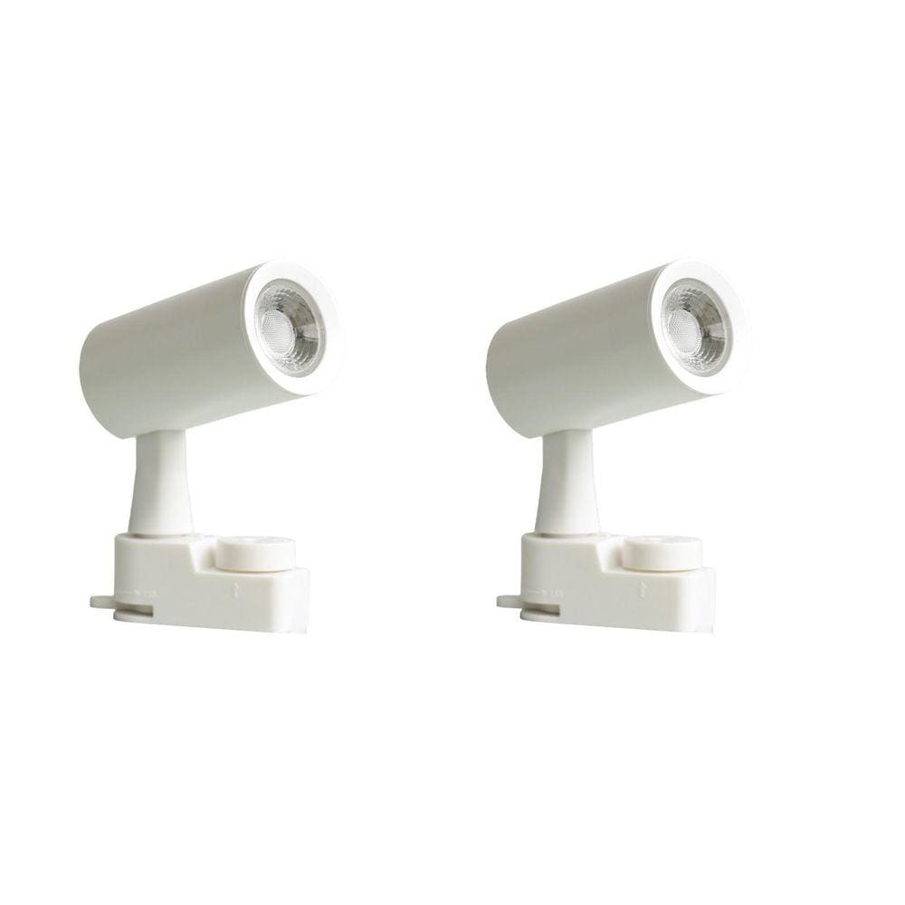 Kit 02 Spot Led Trilho 6W 4000K Luz:Branco Neutro Cor:Branco
