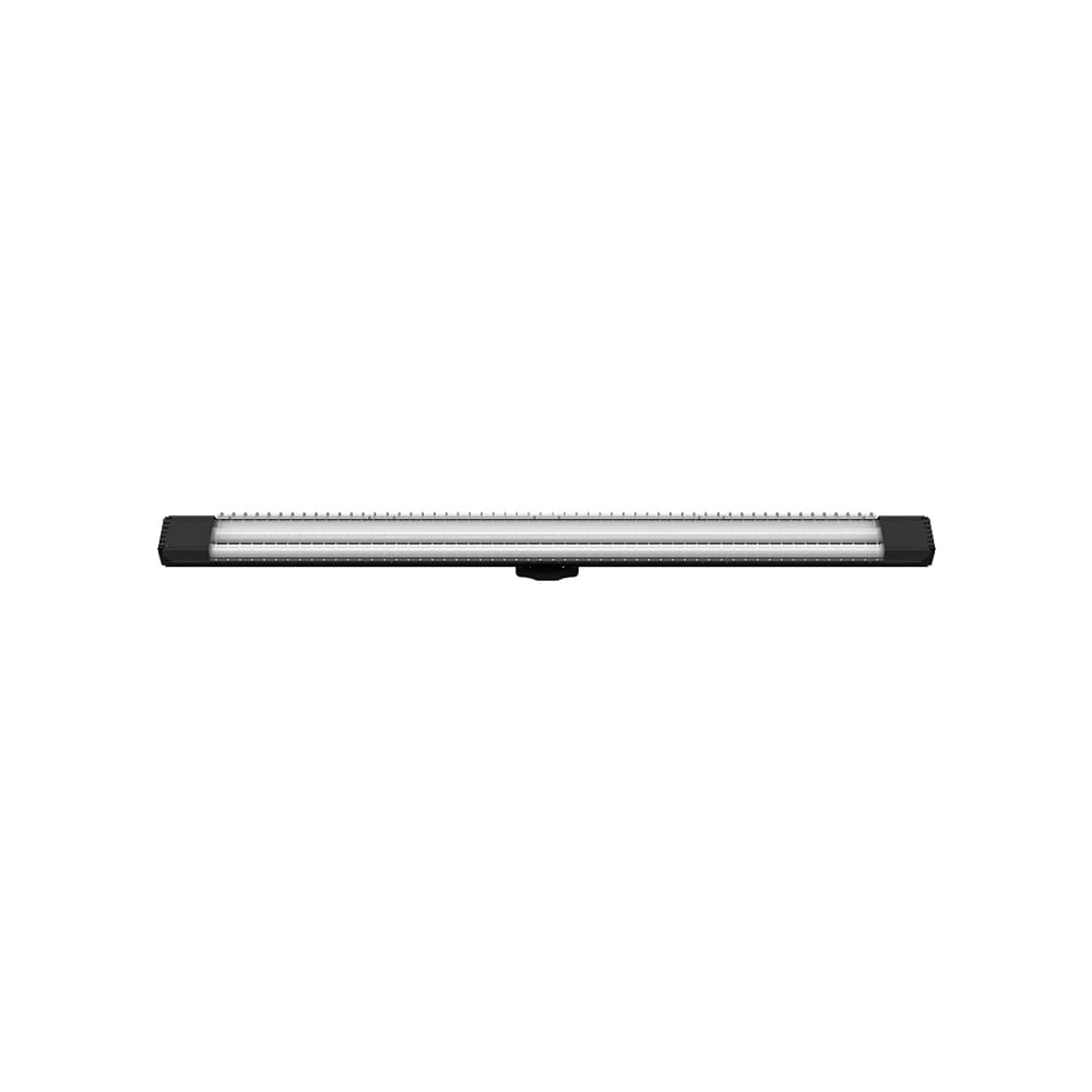 6 Luminária Taschibra Lumifácil Preta 120cm 2x20,5w Luz Fria 6500k Autovolt