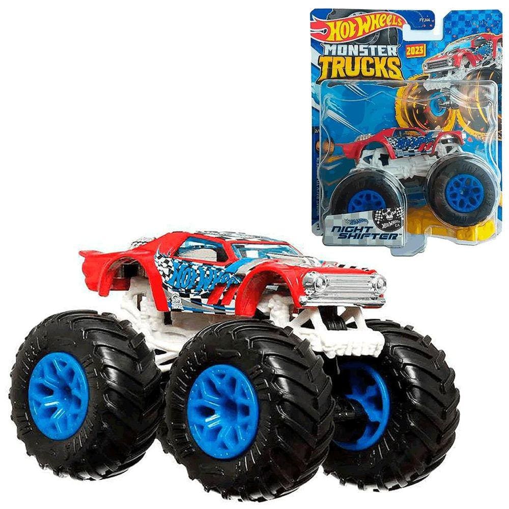 Hot Wheels Carrinho 1/64 Monster Truck Surpresa Mattel FYJ44 com o