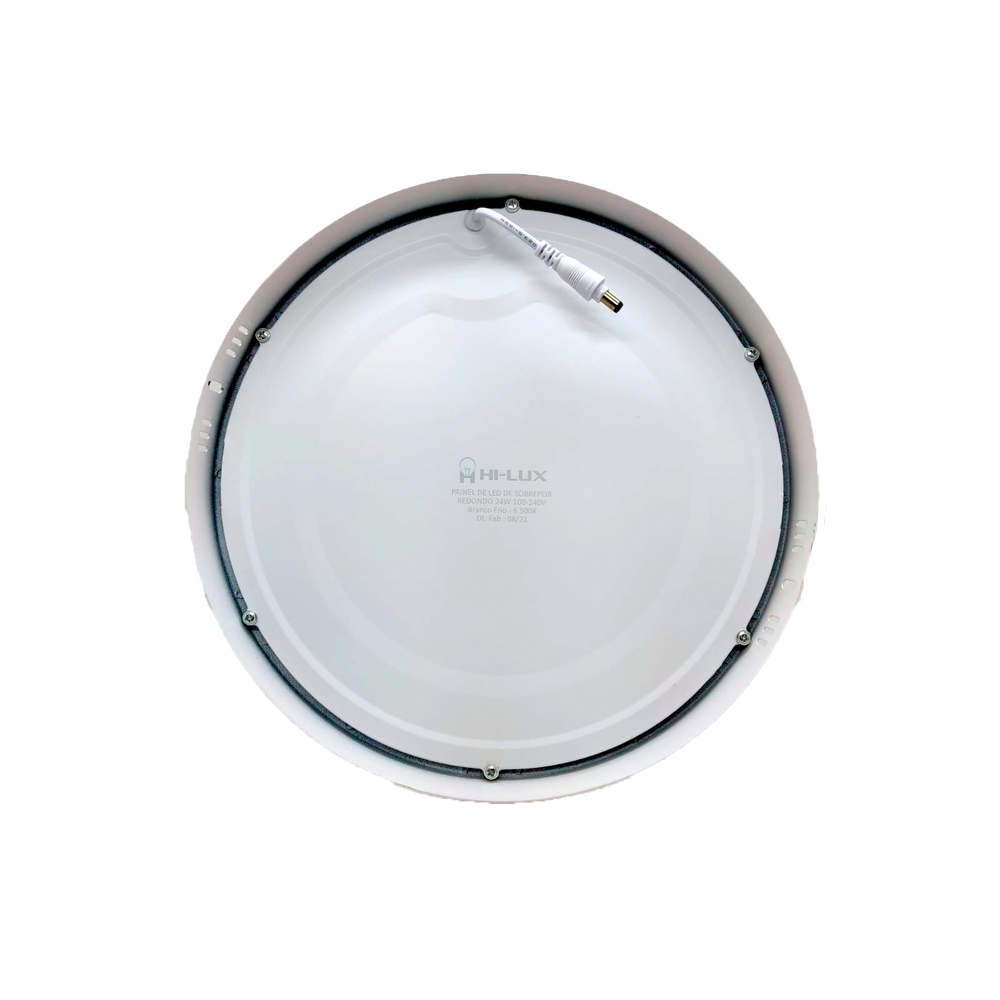 Kit C/26 Paineis De Led Sobrepor Redondo 24W 6500K