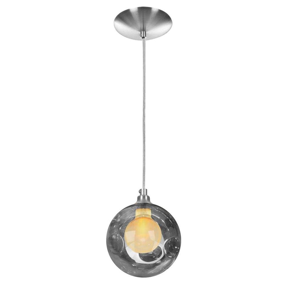 Lustre Pendente Escovado Harmony Bolinha Fumê