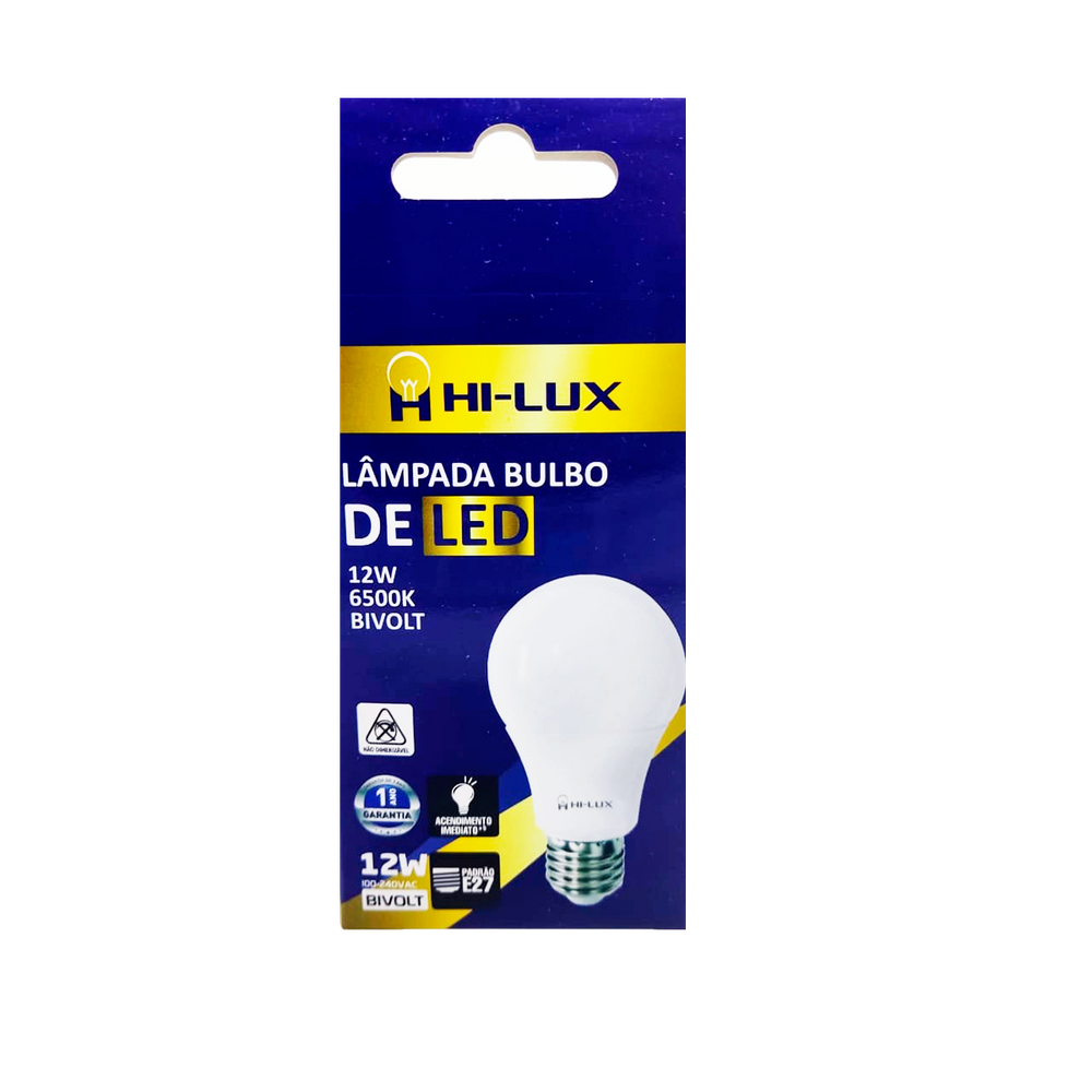 Kit C/7Lampada Bulbo De Led 12W 6500K E27 Branco Frio