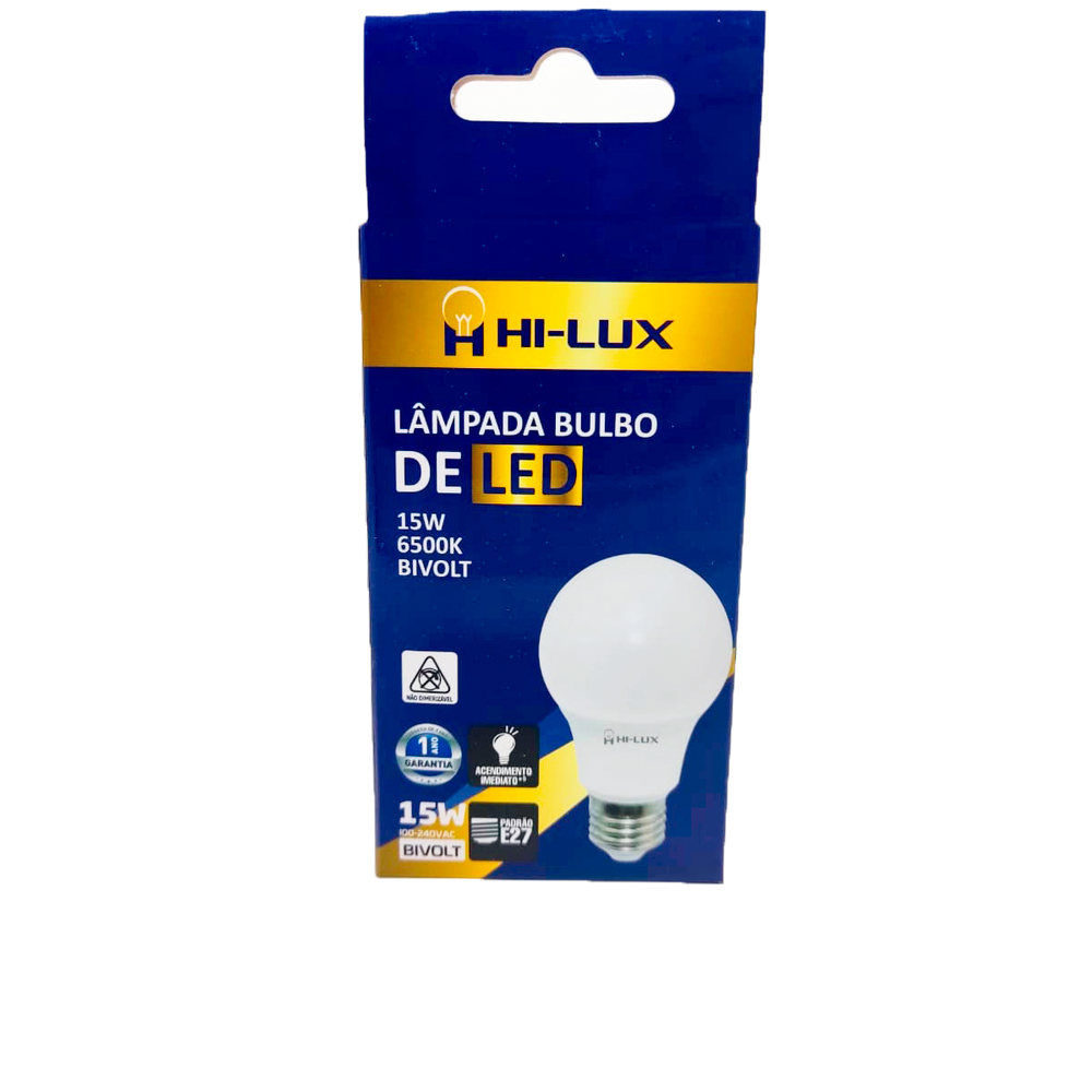 Kit C/70 Lampada Bulbo De Led 15W 6500K E27 Branco Frio