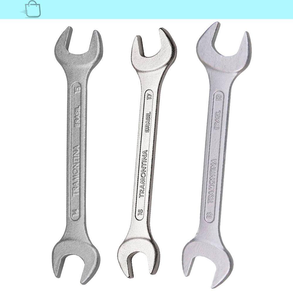 Kit Chave Fixa Tramontina Aço Cromado 3 Peças 14 a 19 mm
