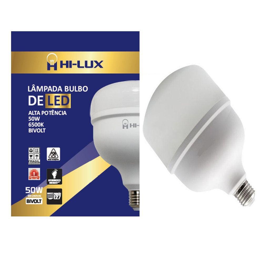 Kit 20 Lampadas De Led Alta Pot 50W 6500K Branco Frio