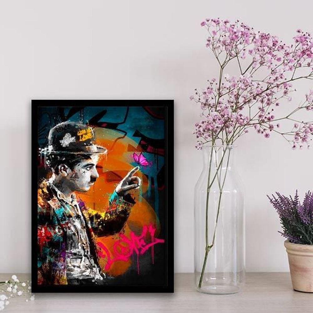 Quadro Arte Grafite Chaplin 33X24Cm