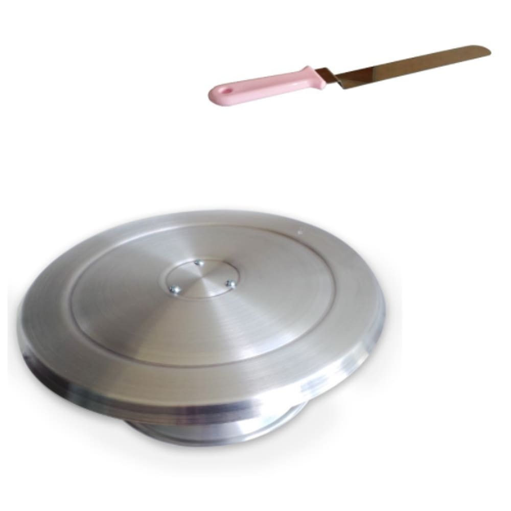 Bailarina Para Decorar Bolo 40cm Giratória + Espátula Rosa Com Dobra