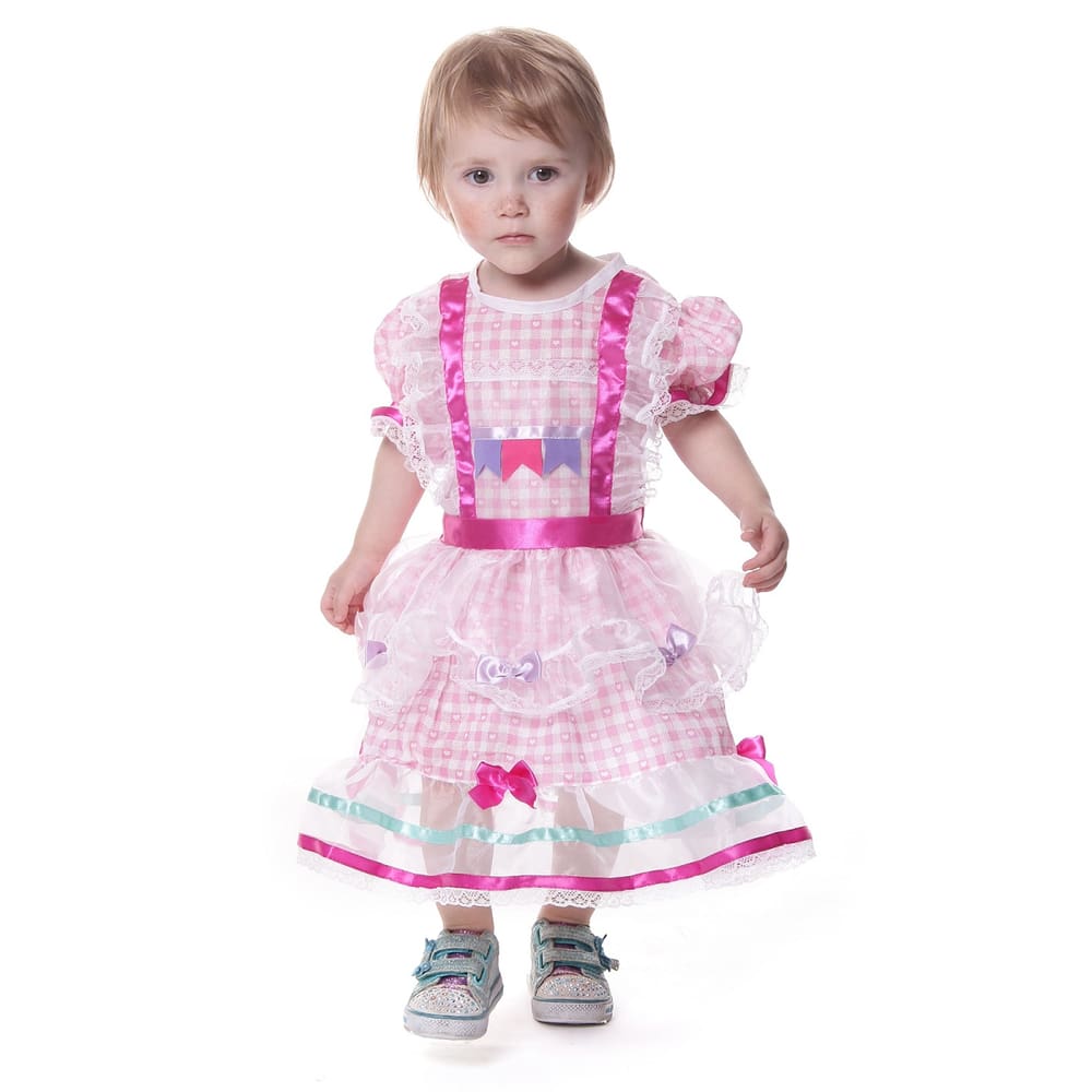 Vestido Bebê Caipira Lilás Roupa Festa Junina Arraiá Infanti