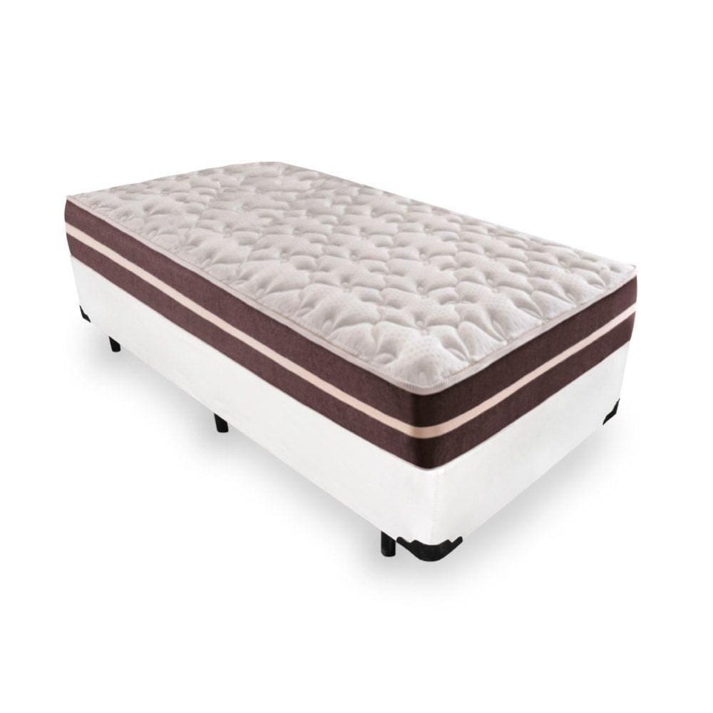 Cama Box Solteiro King + Colchão de molas - Anjos - Classic Superlastic 96cm