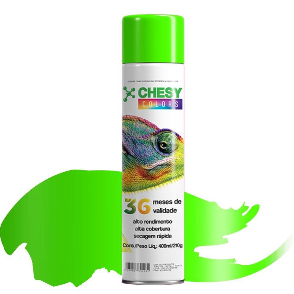 Tinta Spray Chesy Luminoso Verde 210G 400Ml Chesiquimica