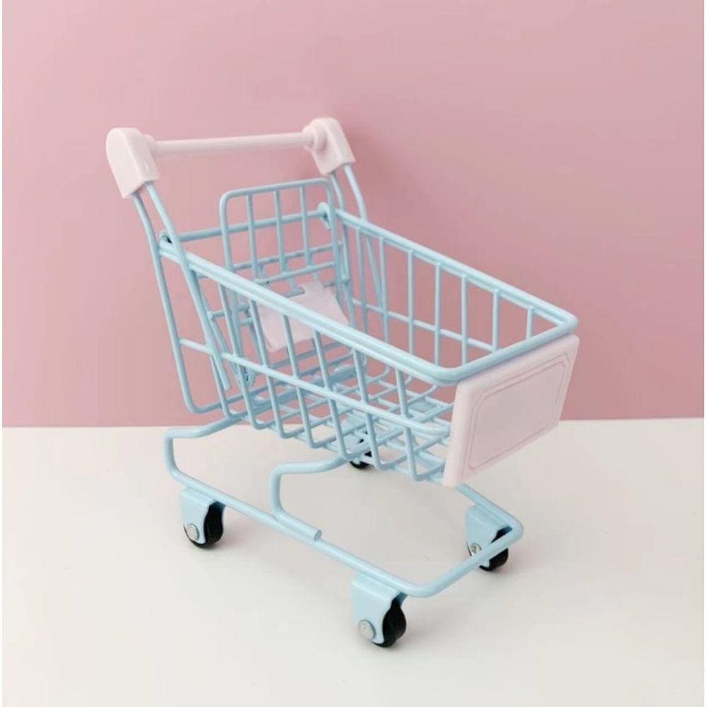 Mini Carrinho De Compra Decorativo Supermercado Porta Trecos
