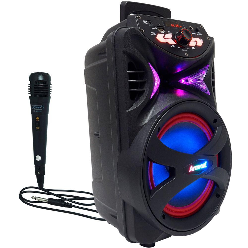 Caixa Som Amplificada Bluetooth 3000W Rms 6 Subwoofer LED