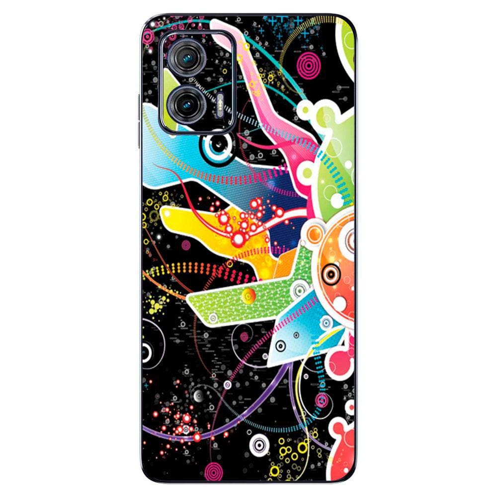 Capa Adesivo Skin058 Verso Para Motorola Moto G73 2023