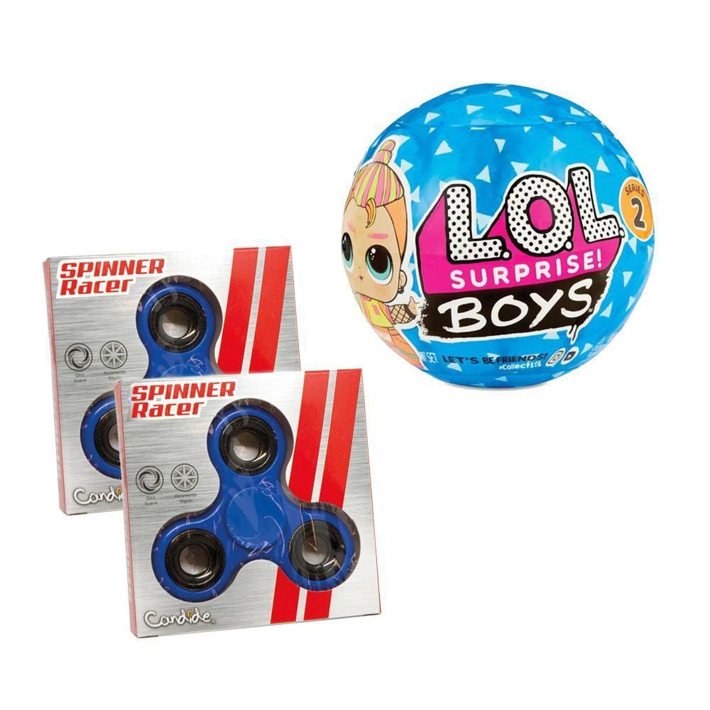 Kit Boneco Lol Boys Serie 2 + Spinner Azul C/2