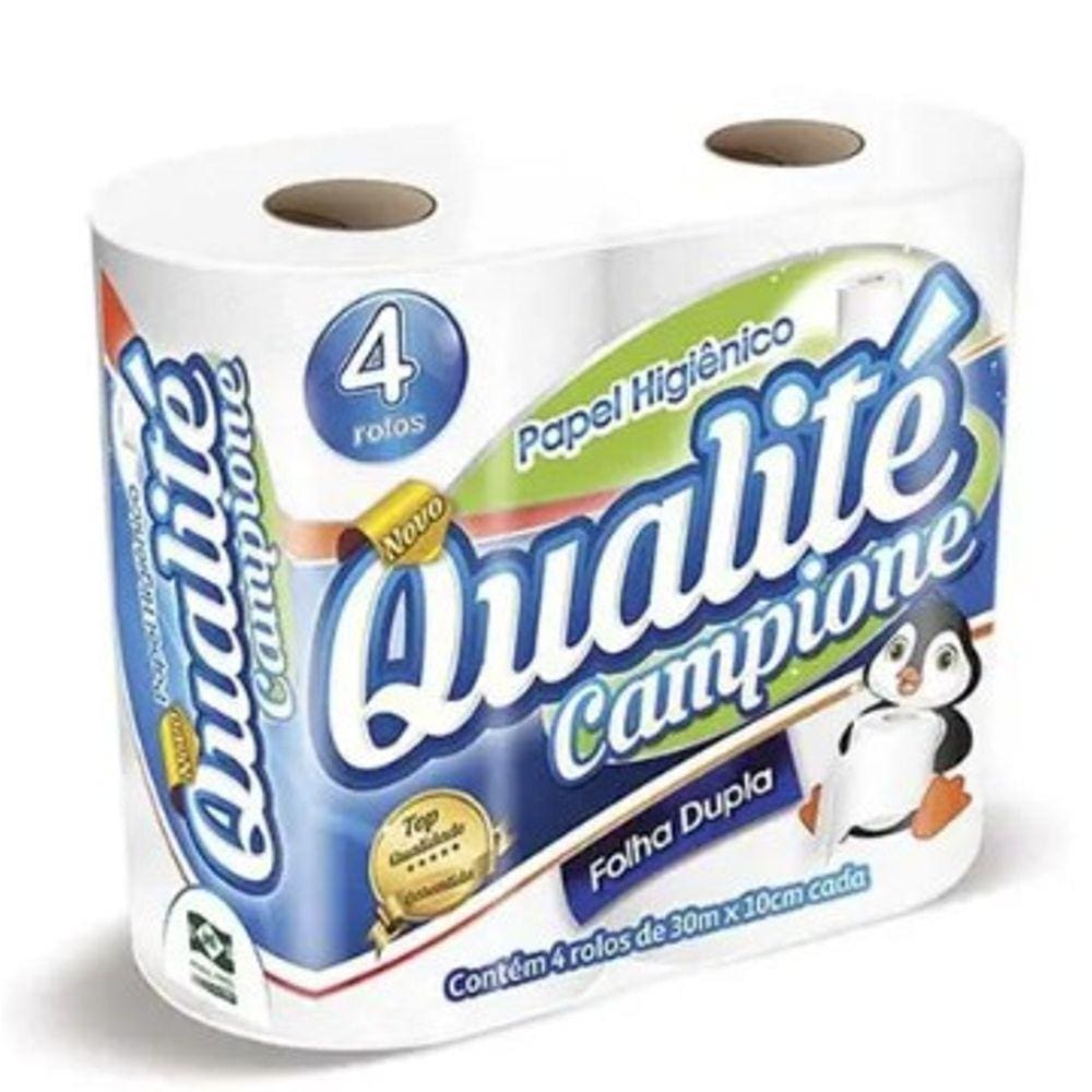 Papel Higiênico Folha Dupla Qualité Campione C/4 Rolos