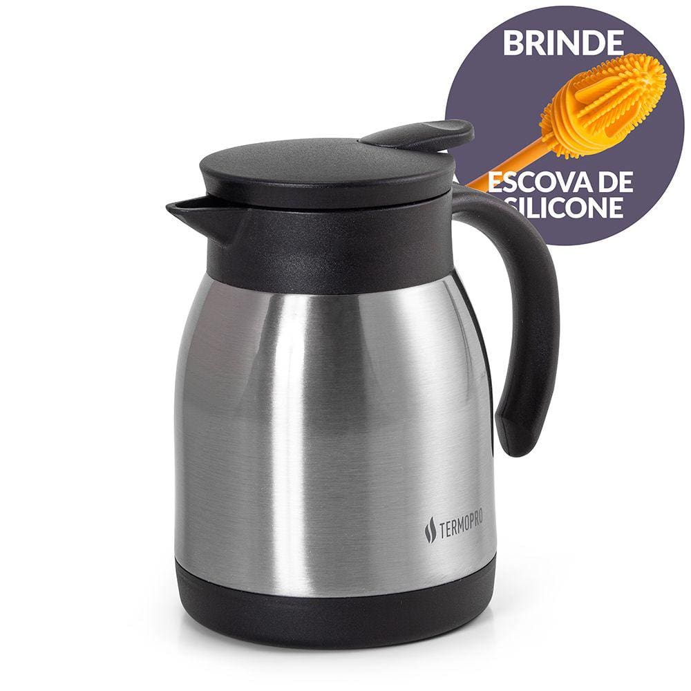 Garrafa Térmica Inox Mona 600Ml E Escova Termopro