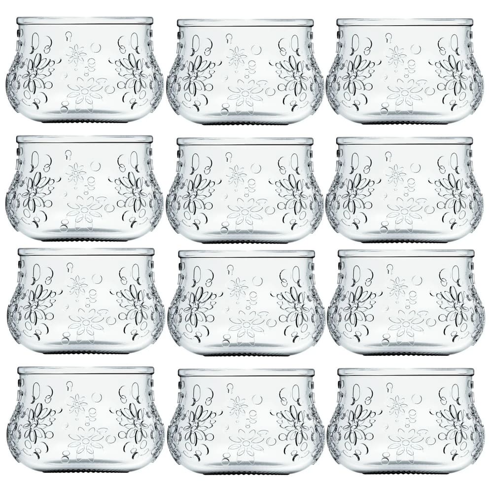 Jogo De Sobremesa Vidro 200ml kit com 12 Peças Conjunto Nadir