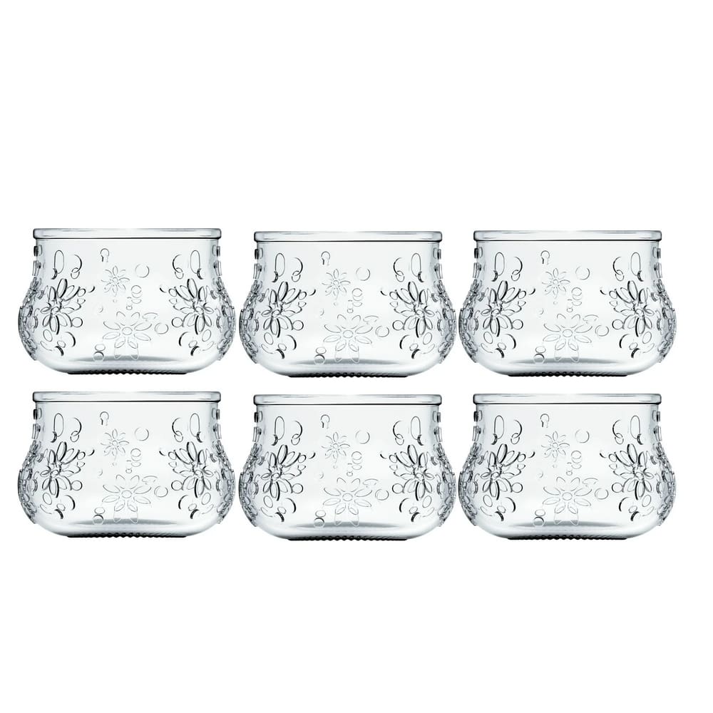 Jogo De Sobremesa Vidro Vasilha 200ml 6 Peças Conjunto Nadir