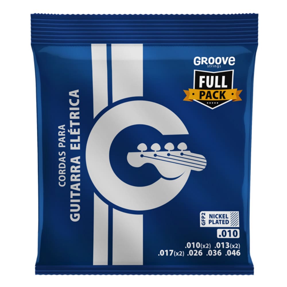 Encordoamento Guitarra Groove Gfp2 0.010 Full Package