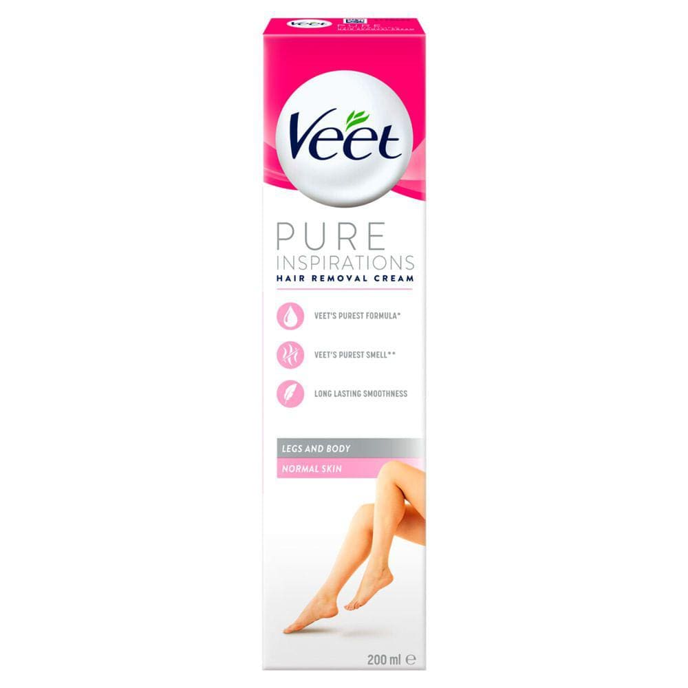 Creme Depilatorio Veet Pure & Fresh Pernas e Corpo 200ml