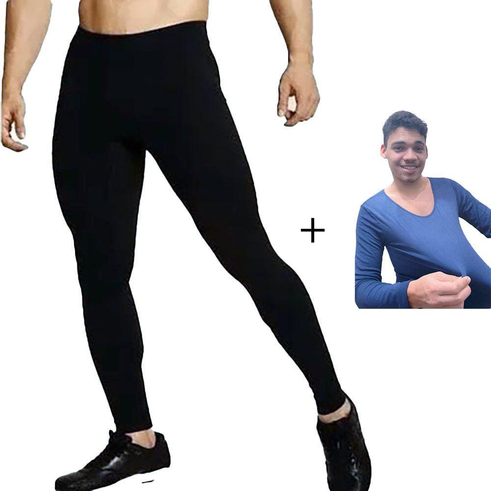 Conjunto Térmico Segunda Pele Masculino: Blusa + Calça Com Barguilha