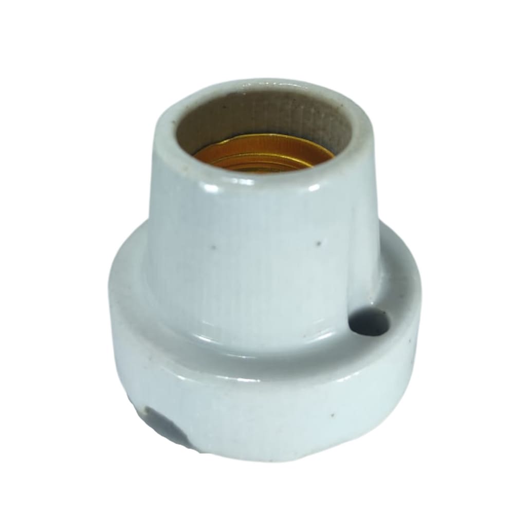 Kit 5 Suporte Soquete Porta Lampada Porcelana Fixo Reto Churrasqueira