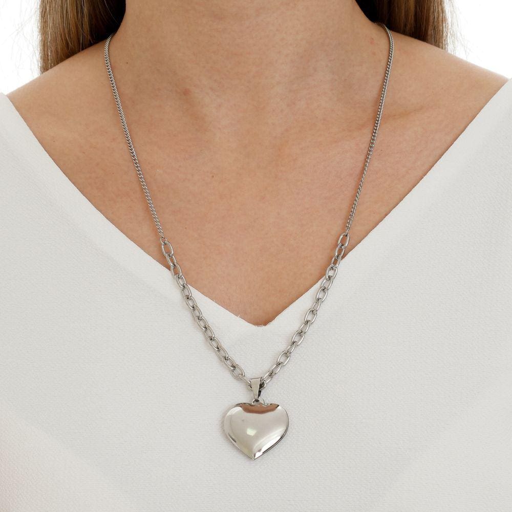 Gargantilha Chocker Coração Aço Inox Hipoalérgico + Garantia