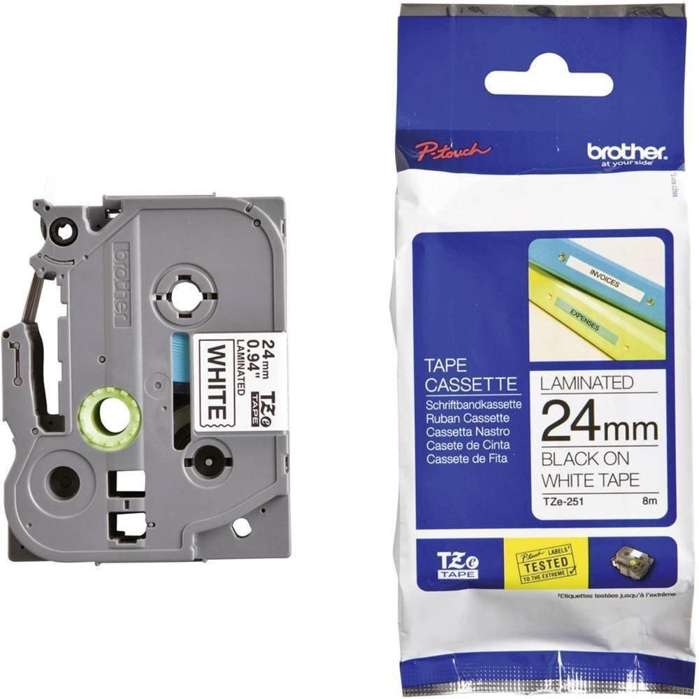 Fita Brother Preto/Branco Para Rotuladores - Tze251