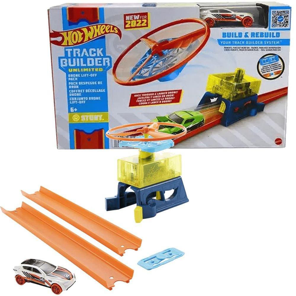 Hot Wheels Conjunto Pista Track Builder Decolagem de Drone