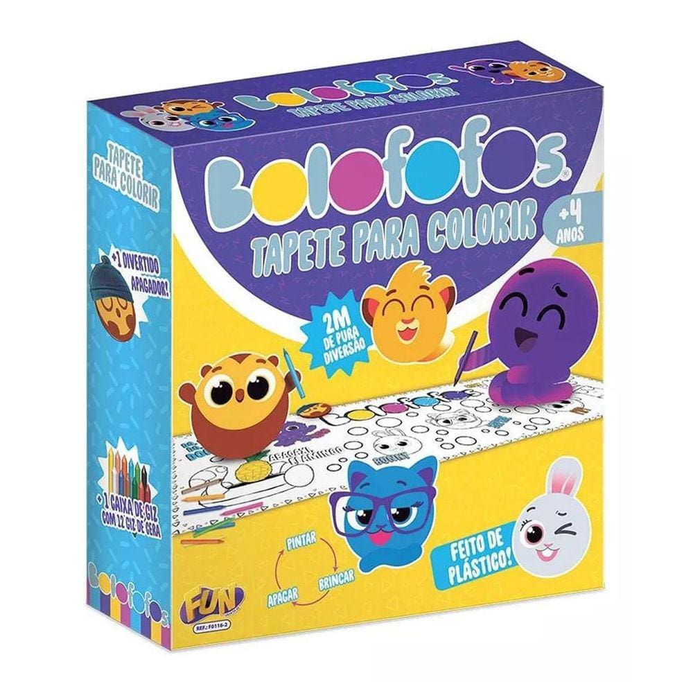Tapete Para Colorir Plástico 2 Metros Bolofofos - Fun