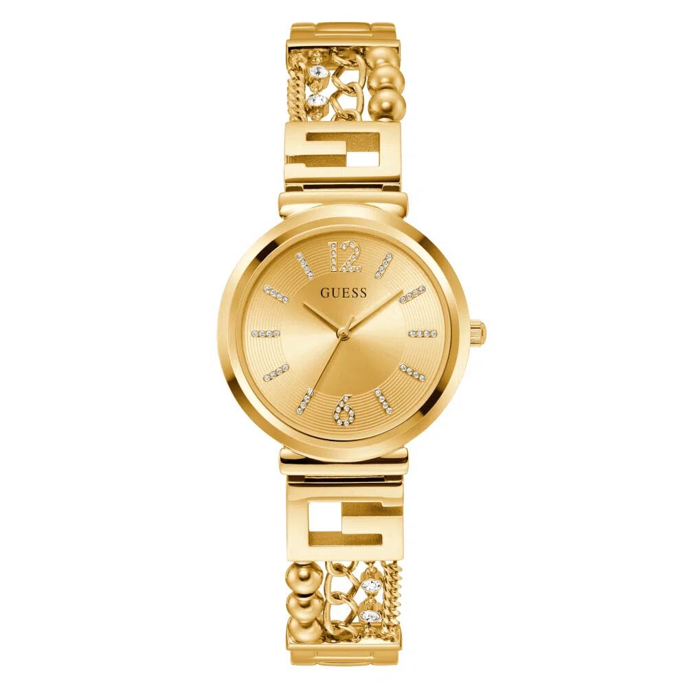 Relógio GUESS feminino dourado corrente analógico GW0545L2