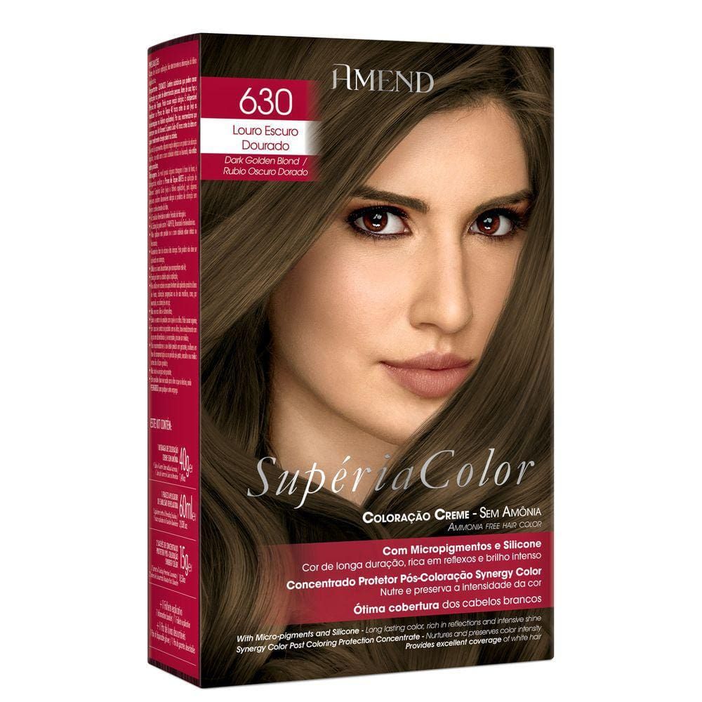 Amend Supéria Color 630 Louro Escuro Dourado - Tonalizante