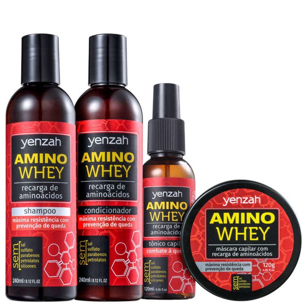Kit Yenzah Power Amino Whey Full (4 Produtos)