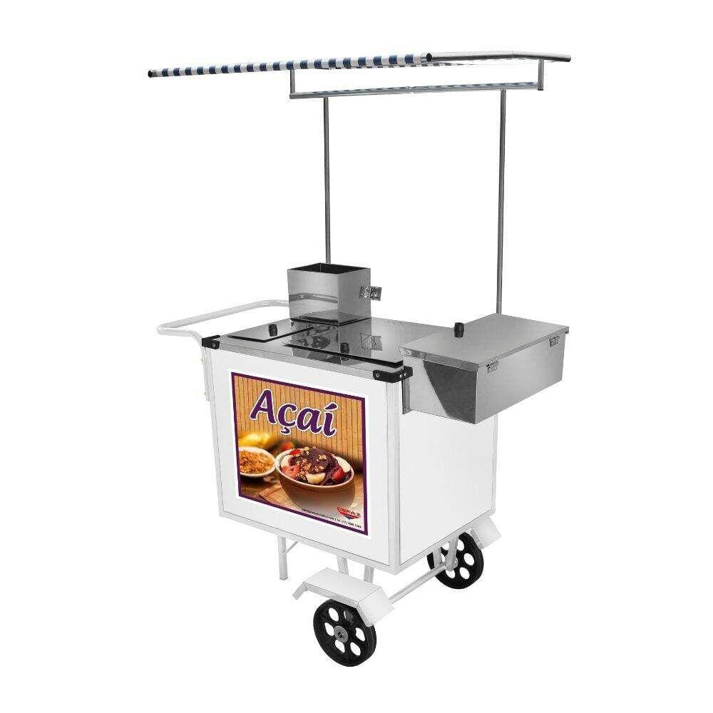 Carrinho de Açaí com Toldo e Rodas Maciças BL15/MT Cefaz