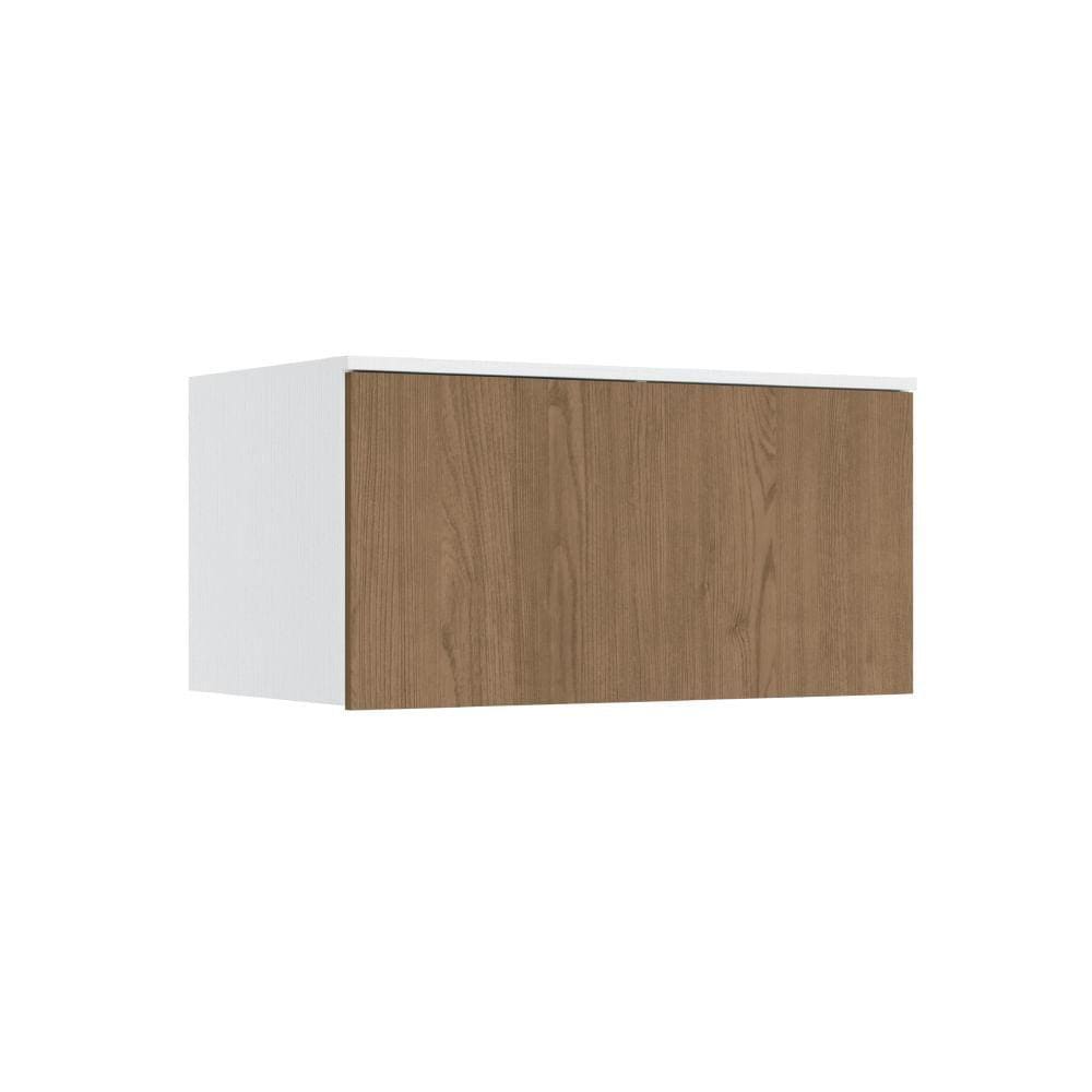 Armário Aéreo Modulado Requinte com 1 Porta Basculante - Branco Line/Macadâmia