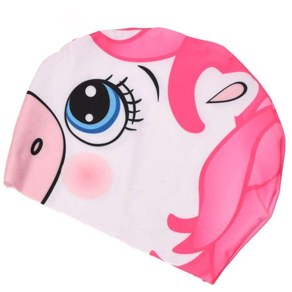 Touca Natação Infantil Proteção UV Unicornio Rosa Everly