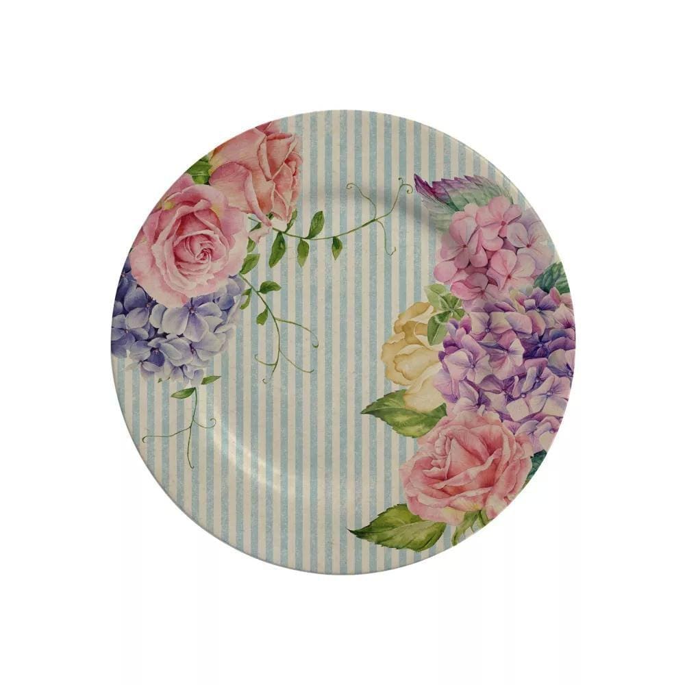 Conjunto de 6 Pratos de Sobremesa - Decoupage Flowers