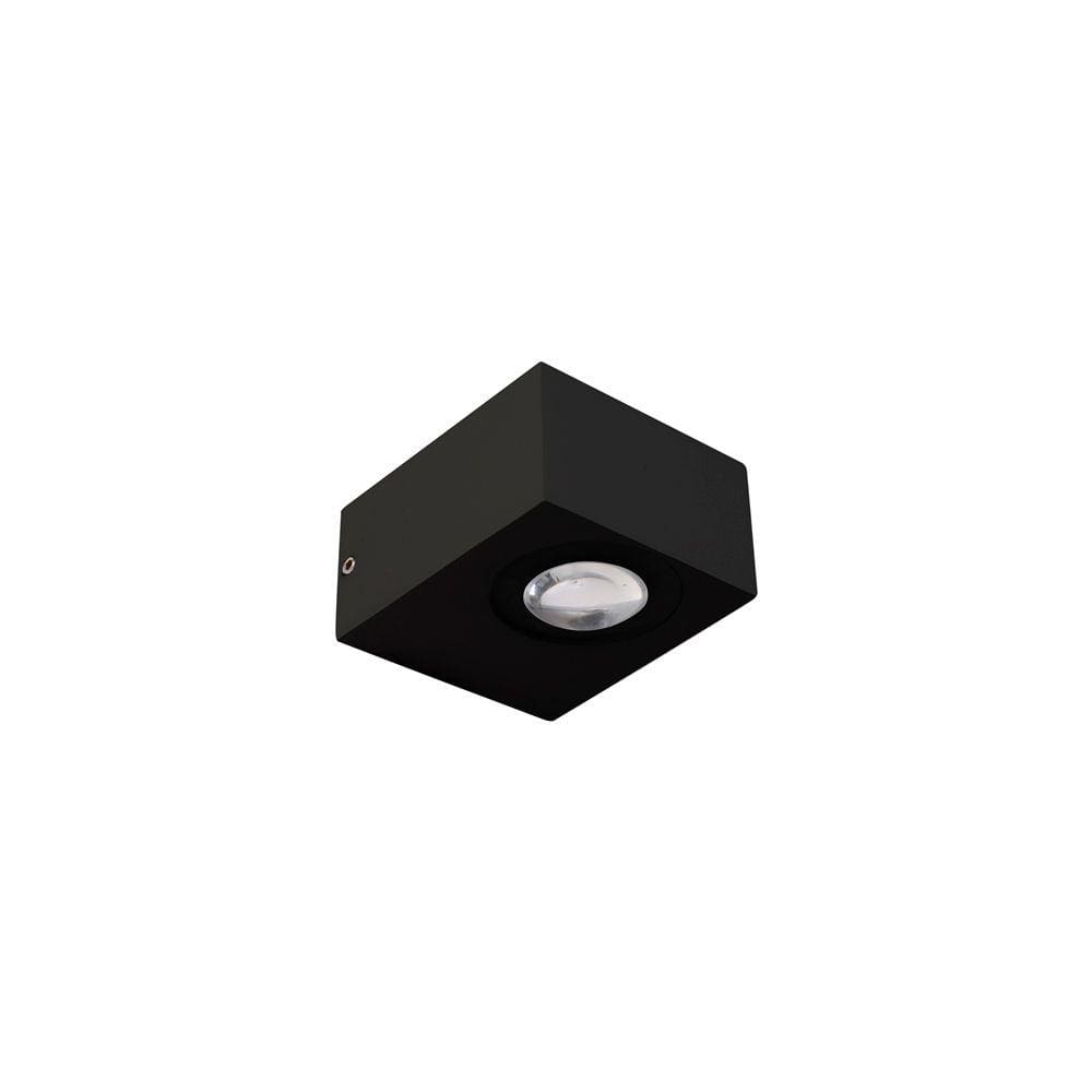 Arandela Nordecor Foluí 6W Led Bivolt Preto 3000K Luz Amarela