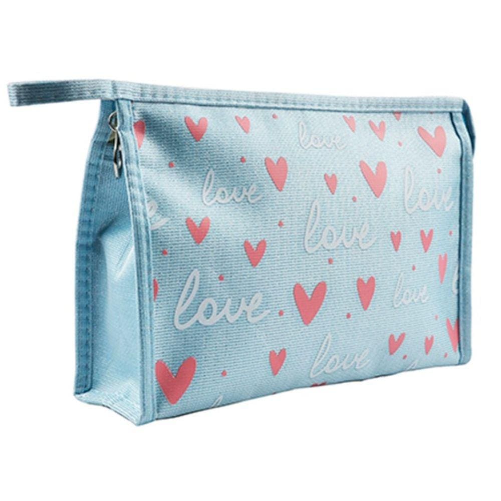 Necessaire Feminina Love Colors Alça e Zíper 23cm Poliester