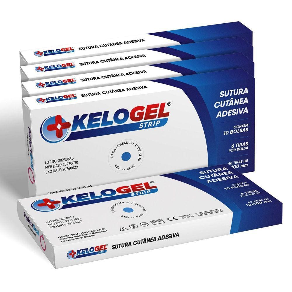 Sutura Cutânea Ponto Falso Kelogel Strip 12Mmx100Mm 300Un
