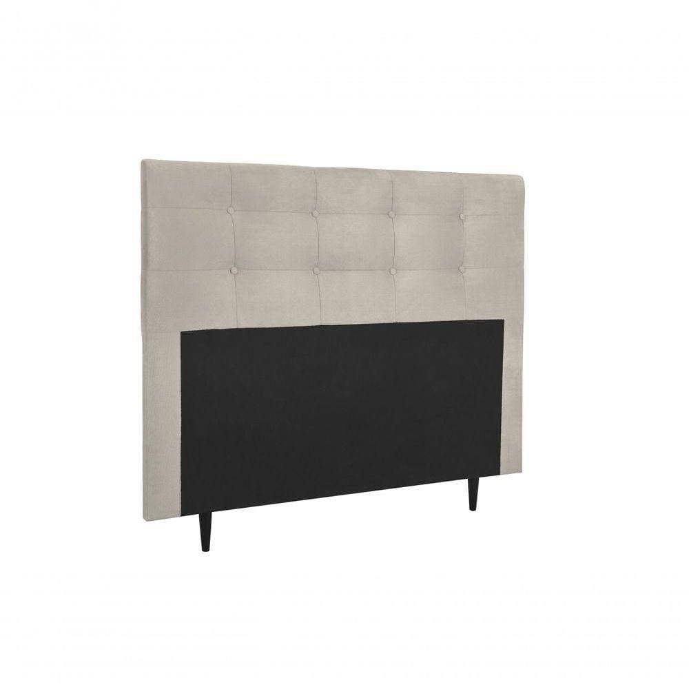 Painel Cabeceira Cama Box Casal Luna 1,40cm Tecido:suede;cor:bege