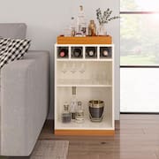 Aparador Bar Retrô Bandeja de MDF Adega 4 Garrafas Astúrias