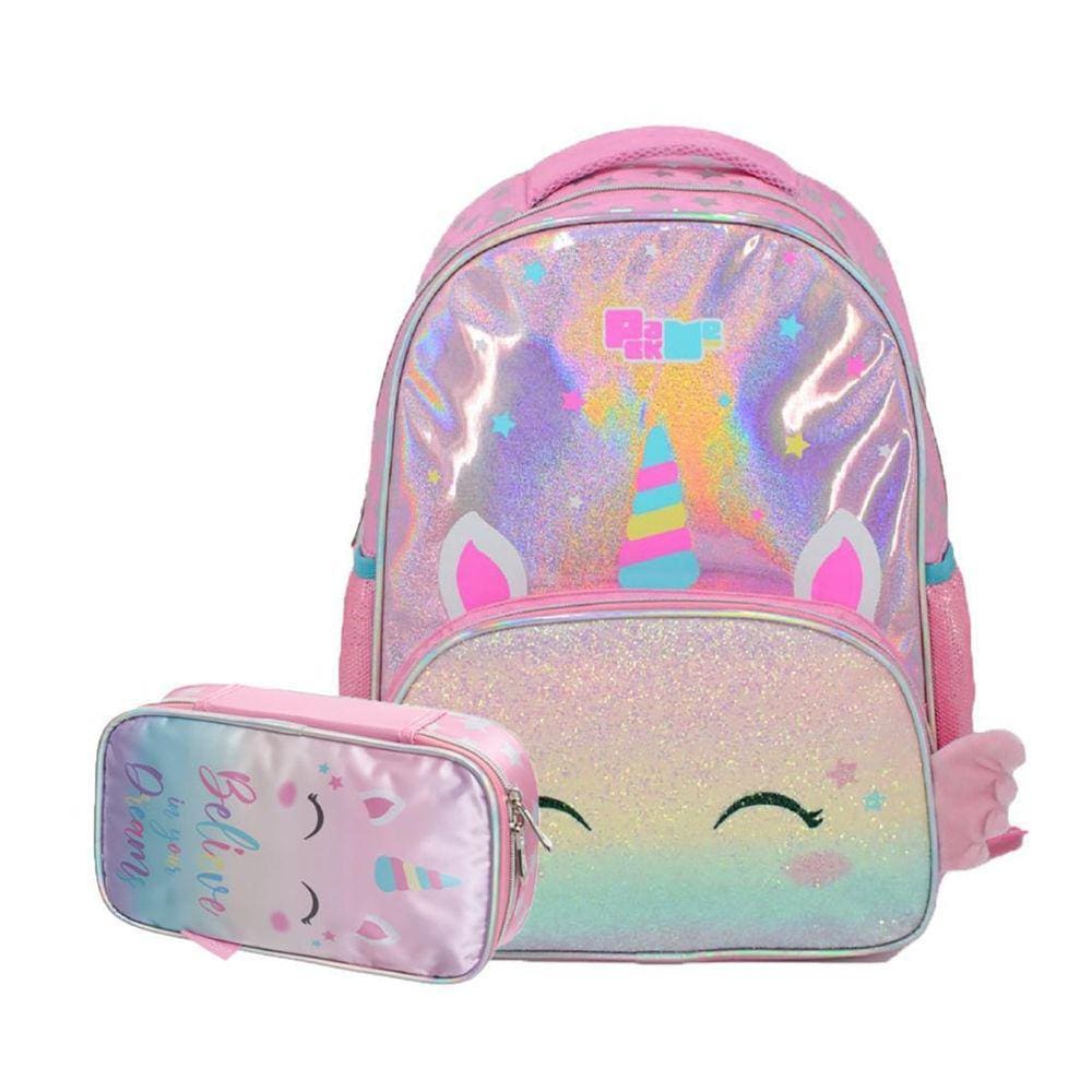 Mochila De Costas Pack Me Magic Dreams E Estojo Box Escolar